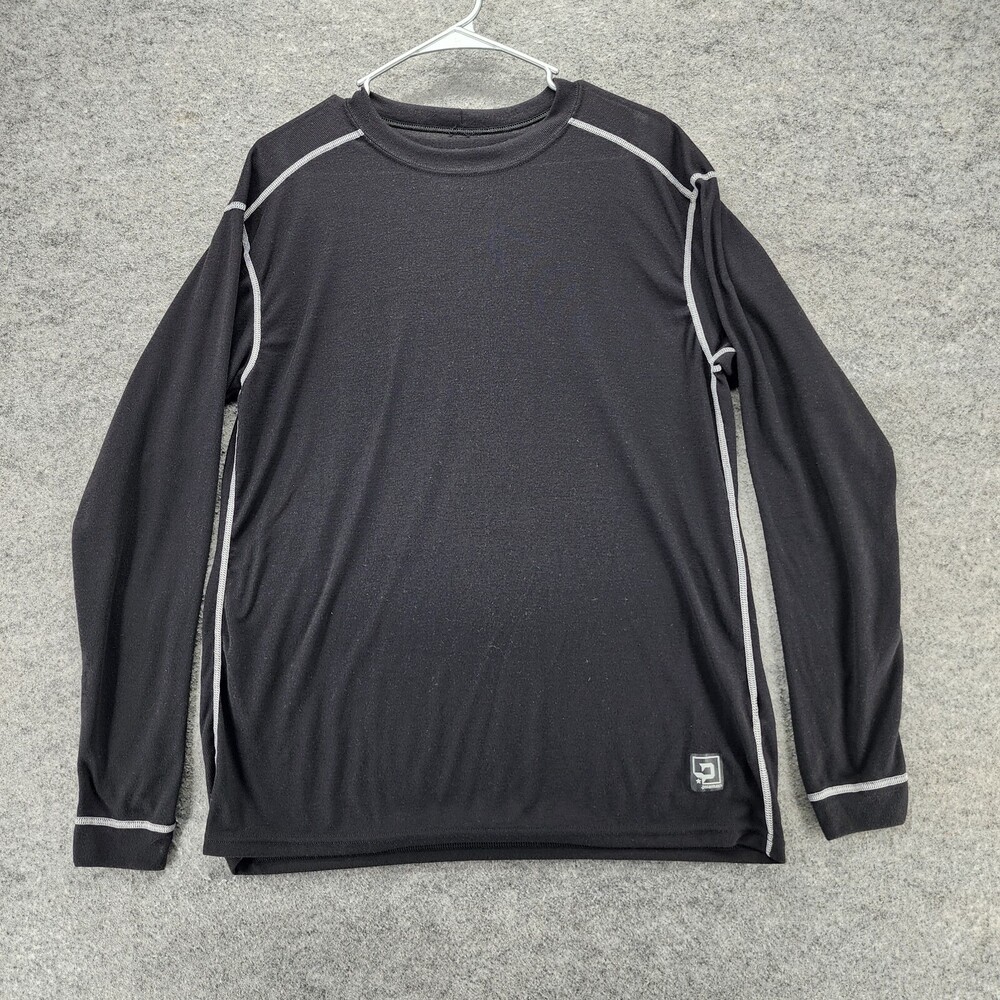 Polarmax Shirt Mens Large Technical Base Layer Long Sleeve Black